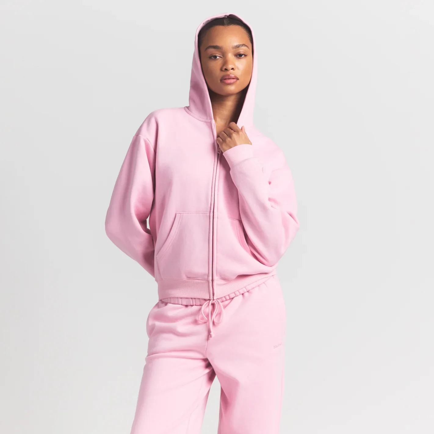 COTTON FLEECE CLASSIC ZIP UP HOODIE | HALITE - Image 3
