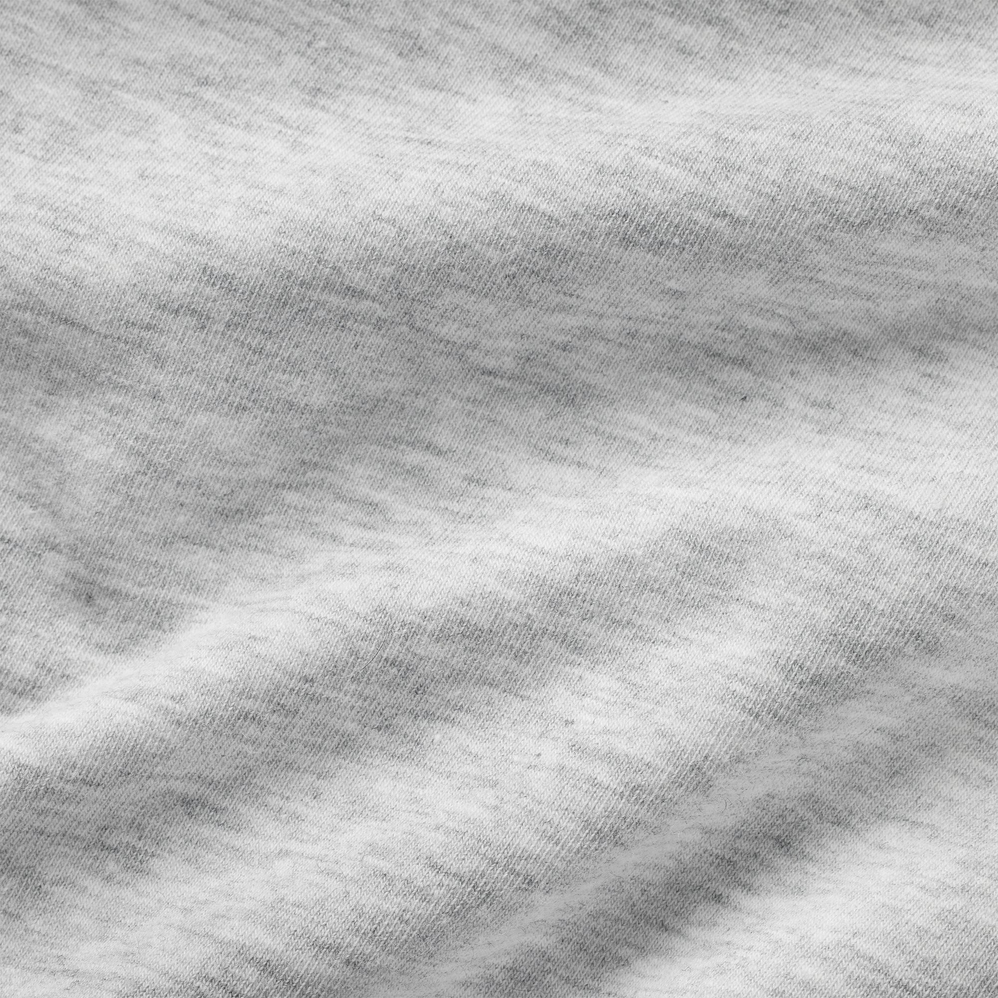 COTTON JERSEY LONG SLEEVE T-SHIRT | LIGHT HEATHER GREY - Image 6