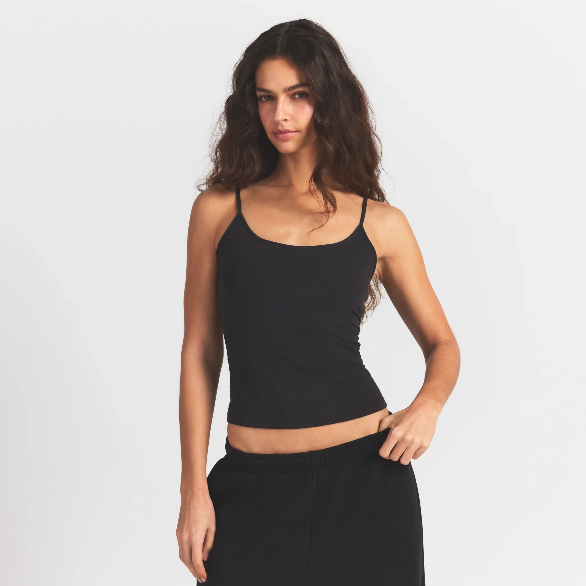 COTTON JERSEY SCOOP NECK CAMI | SOOT - Image 3
