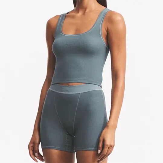 COTTON RIB BOXER | SOOT - Image 5