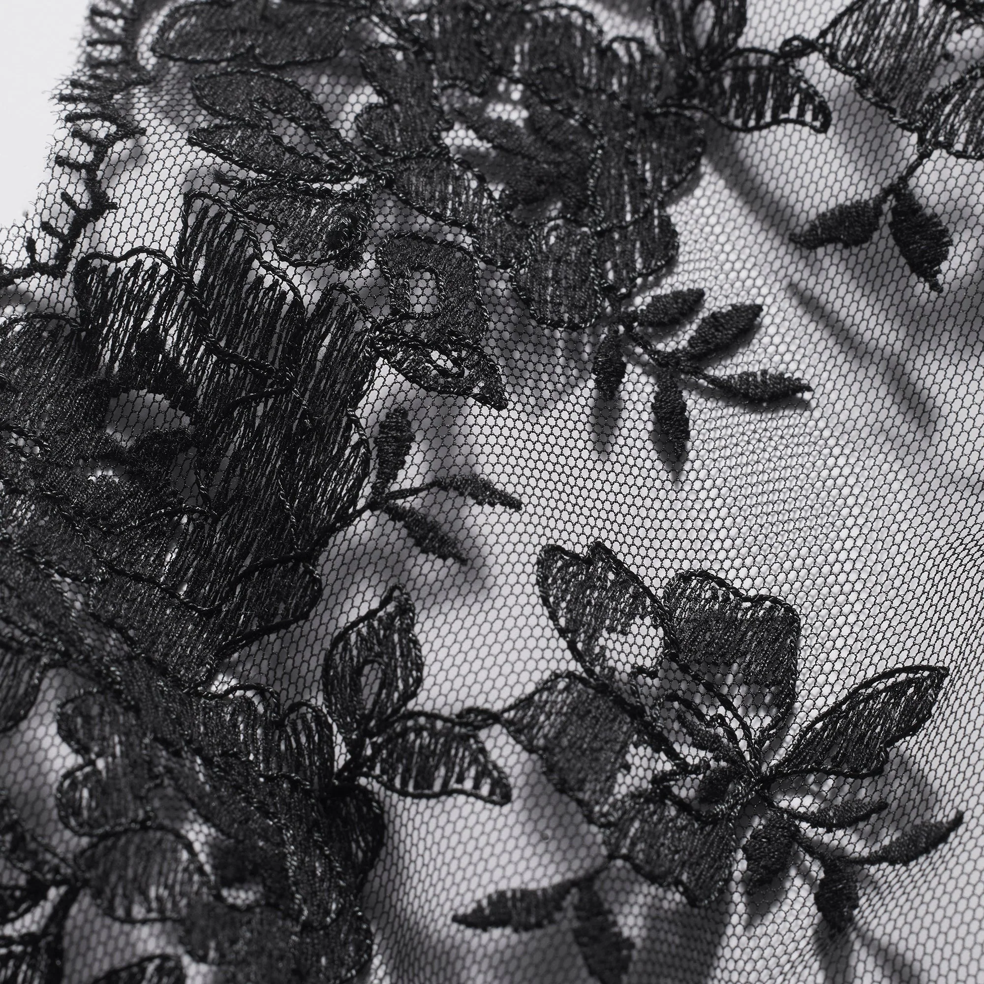 EMBROIDERED LINGERIE UNLINED CORSET | ONYX - Image 6