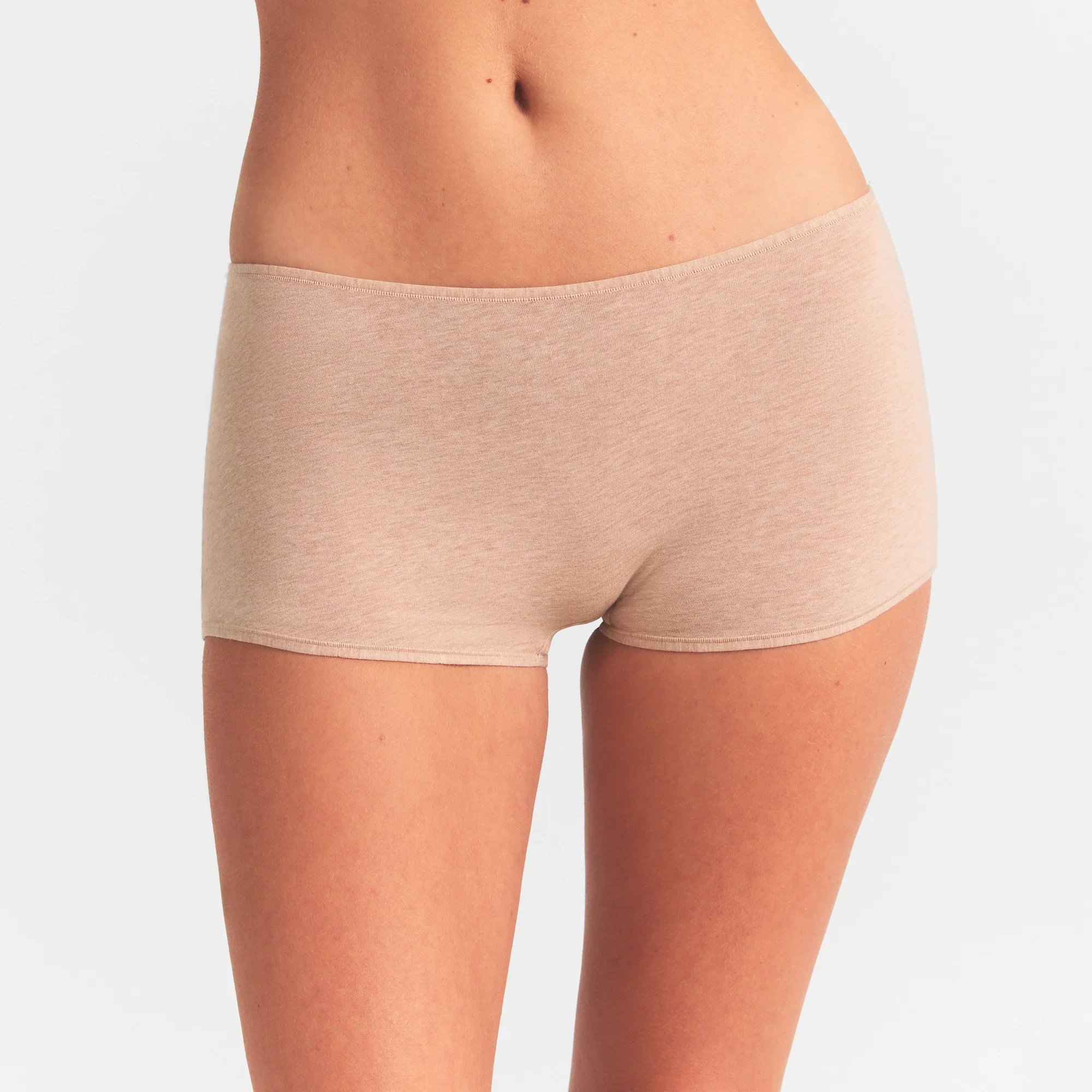 EVERYDAY COTTON BOY SHORT | CLAY HEATHER - Image 3