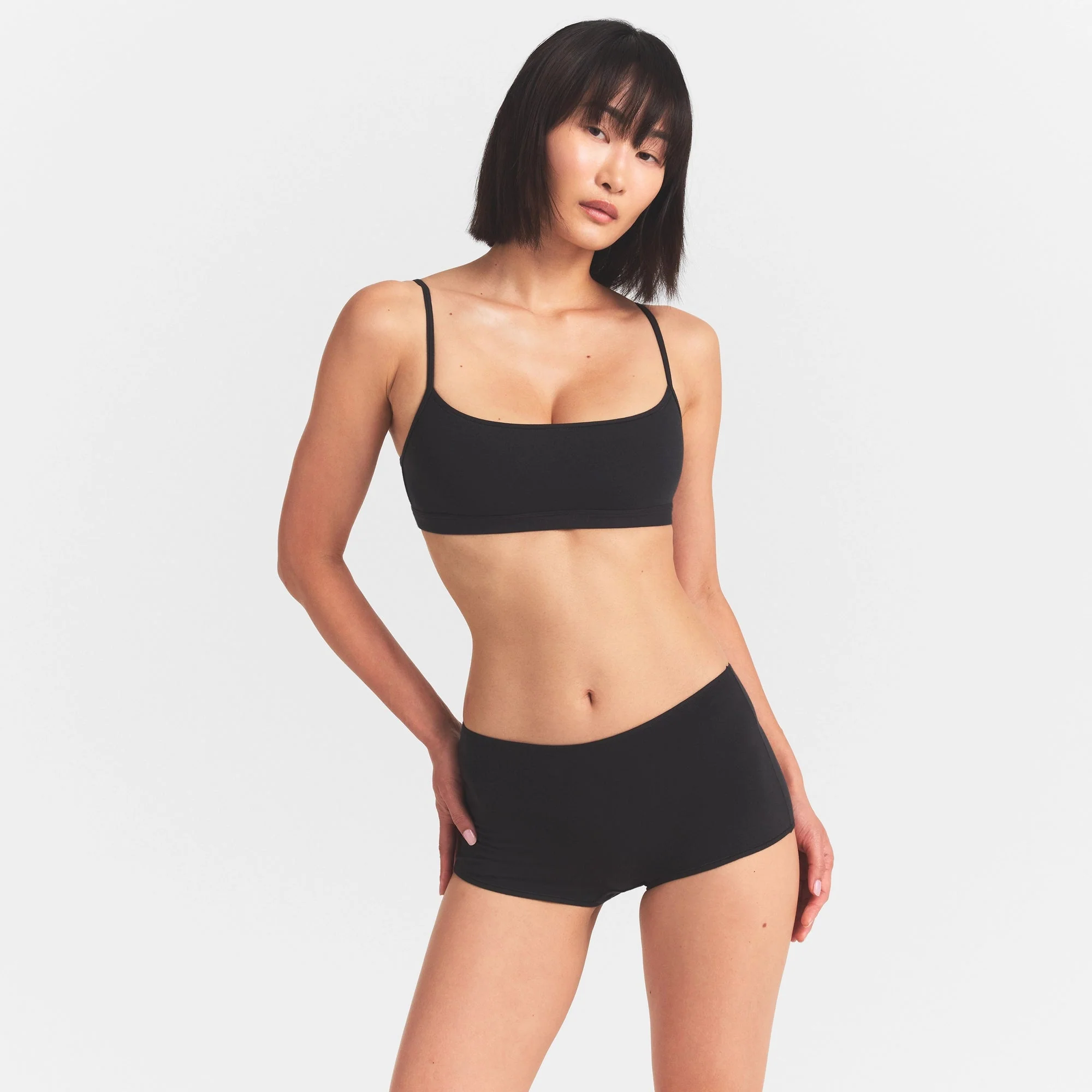 EVERYDAY COTTON SCOOP BRALETTE | ONYX - Image 2
