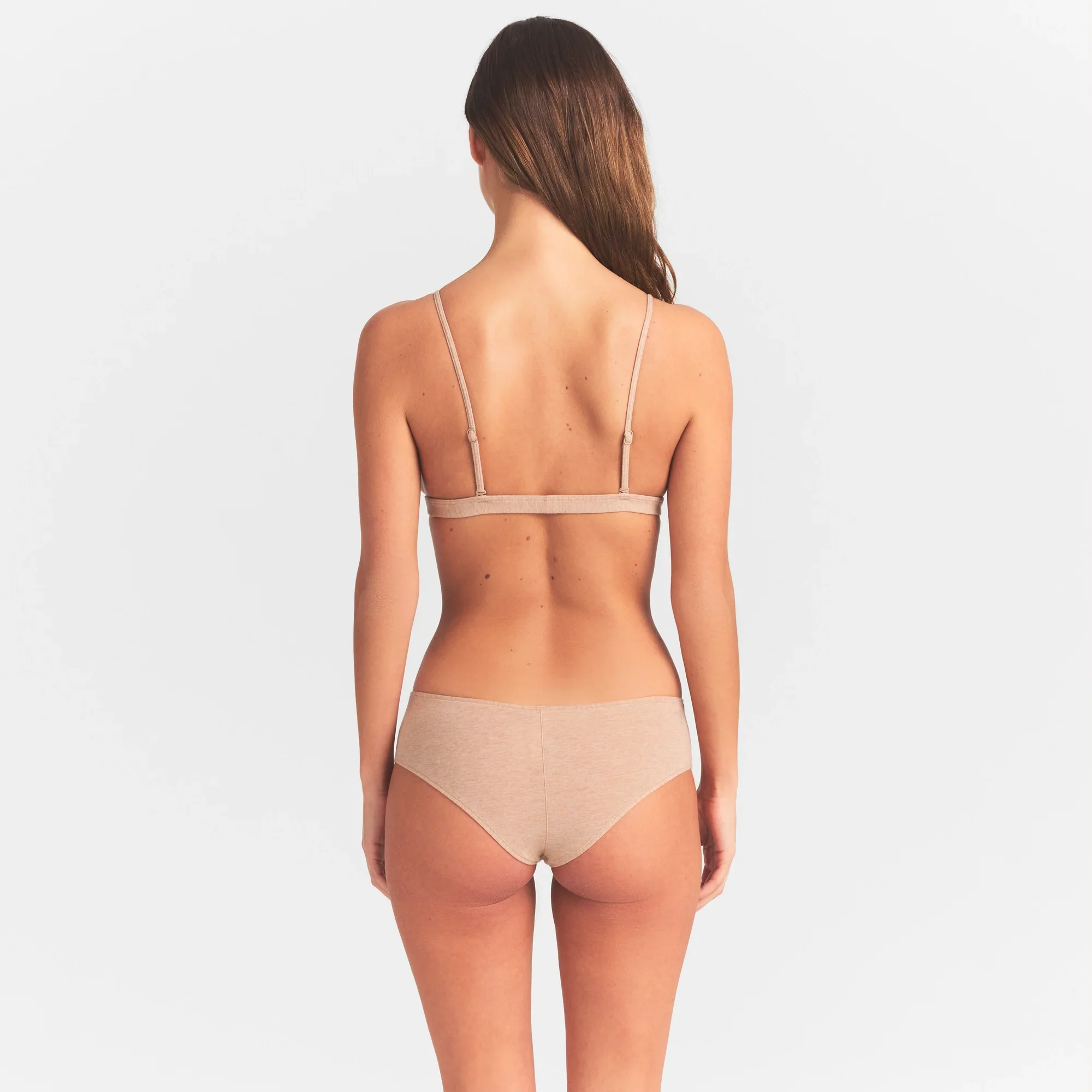 EVERYDAY COTTON TRIANGLE BRALETTE | CLAY HEATHER - Image 5