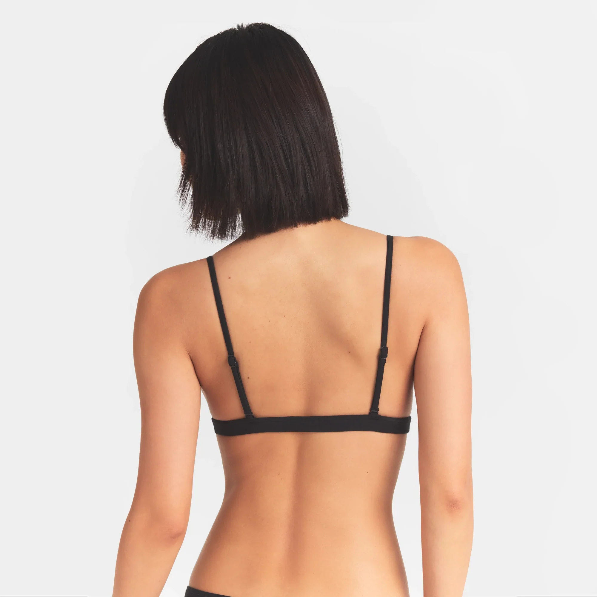 EVERYDAY COTTON TRIANGLE BRALETTE | ONYX - Image 4