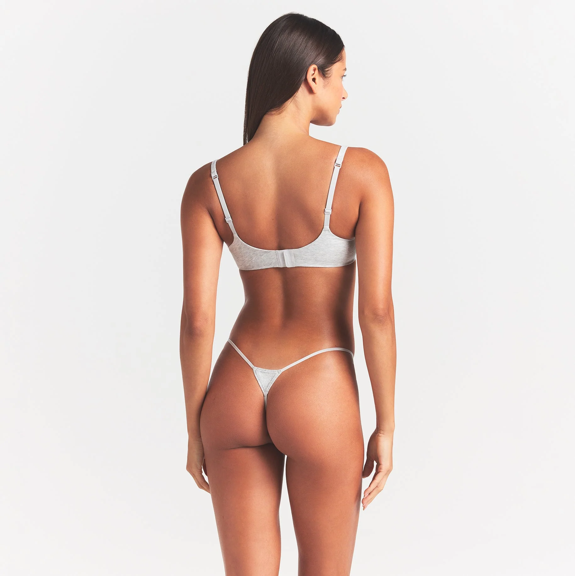 EVERYDAY COTTON ULTIMATE TEARDROP PUSH-UP BRA | LIGHT HEATHER GREY - Image 4