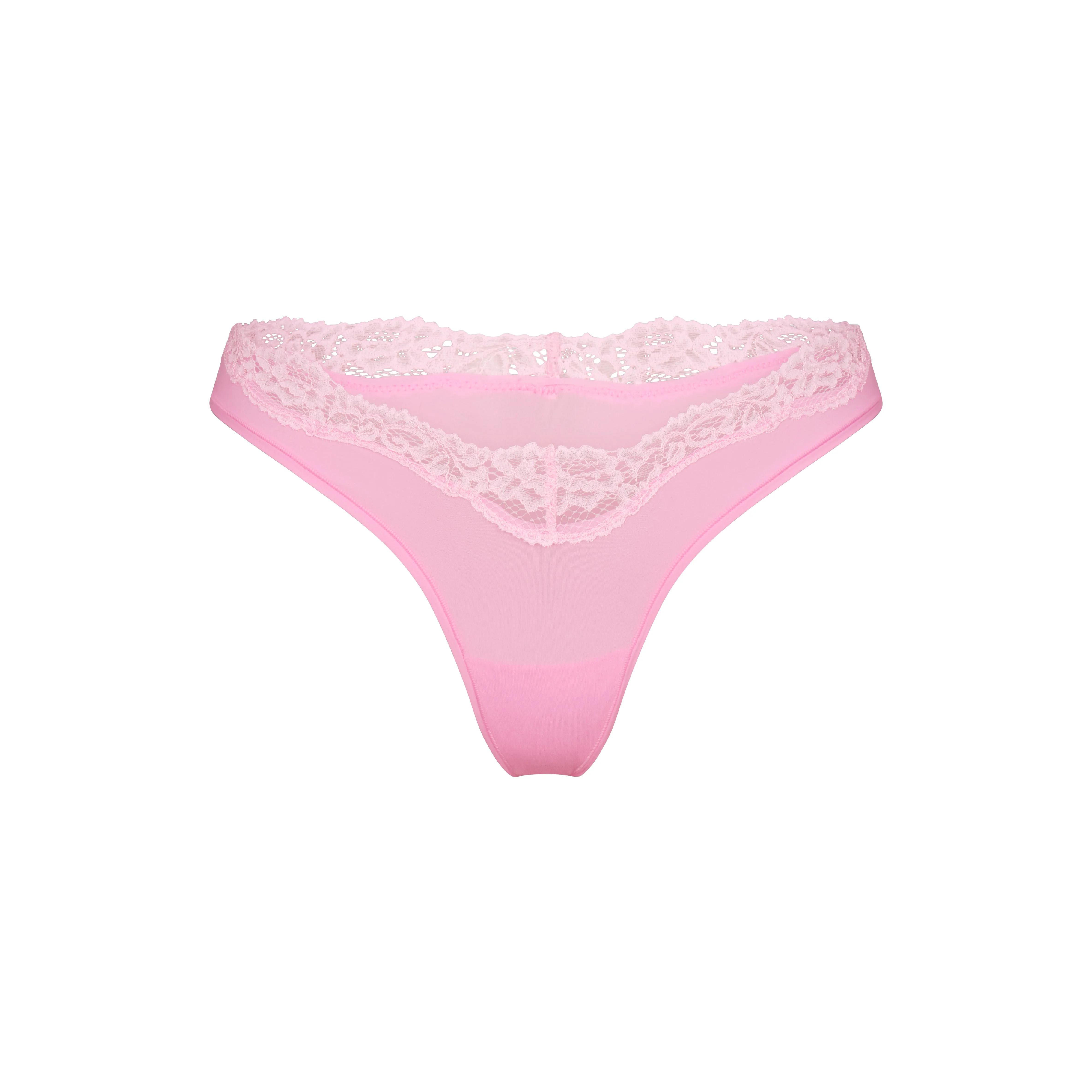 FITS EVERYBODY LACE DIPPED THONG | BUBBLEGUM TONAL