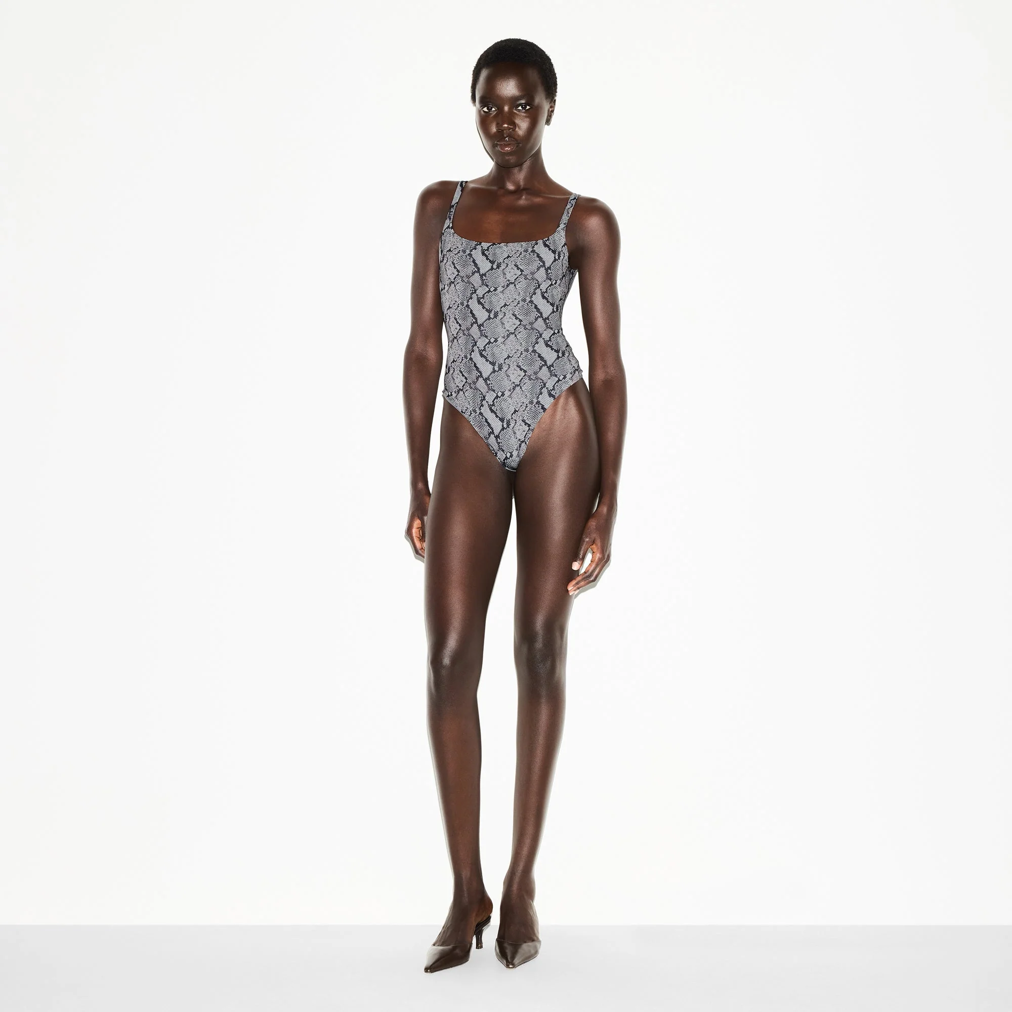 FITS EVERYBODY SQUARE NECK BODYSUIT | SHADOW SNAKE PRINT - Image 3