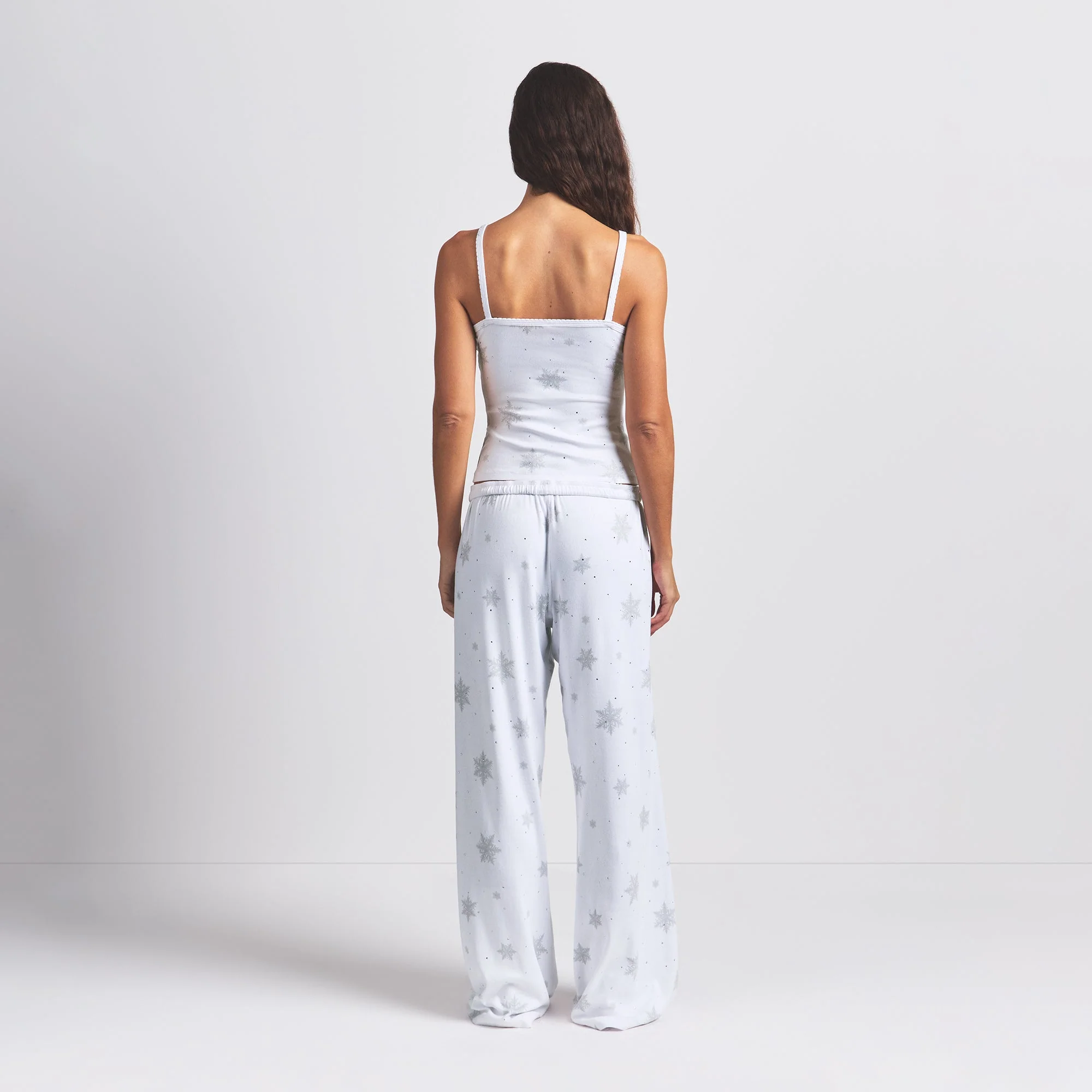 LOGO PLUSH POINTELLE RHINESTONE STRAIGHT LEG PANT | SNOW RHINESTONE PRINT - Image 5