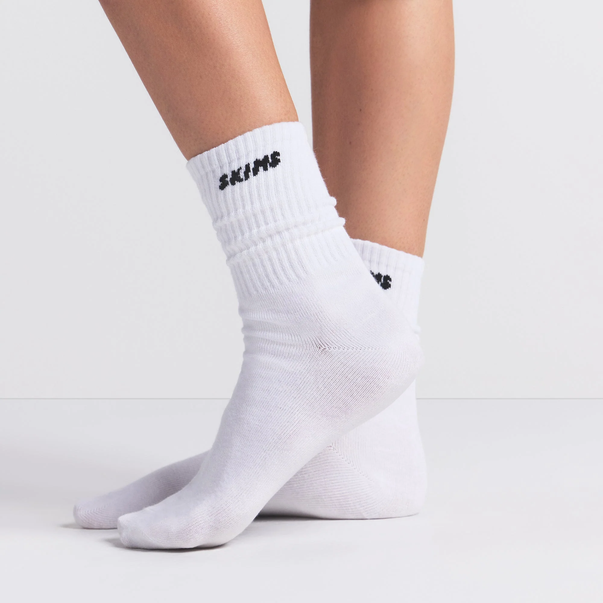 RIBBED CREW LOGO SOCK 3-PACK | SNOW - Image 3