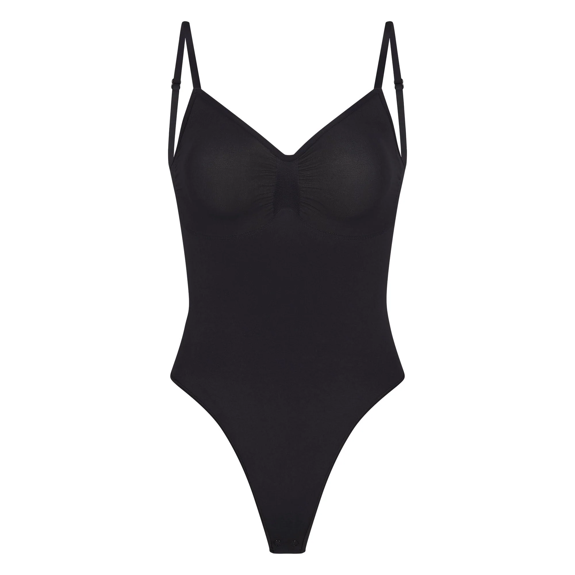 SEAMLESS SCULPT LOW BACK THONG BODYSUIT | ONYX