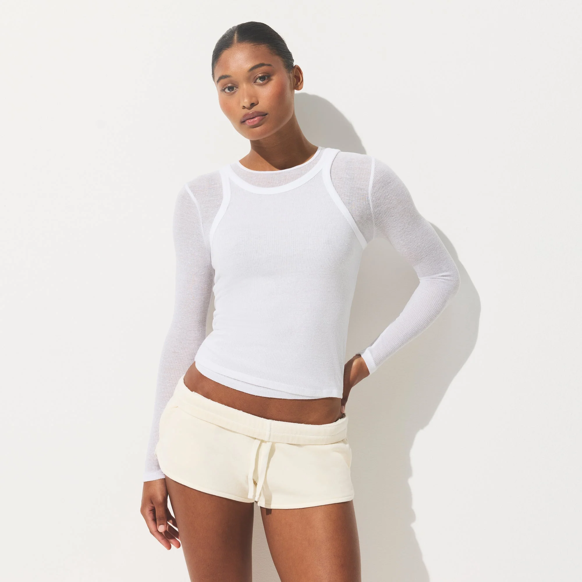 SHEER RIB TANK | SNOW - Image 3