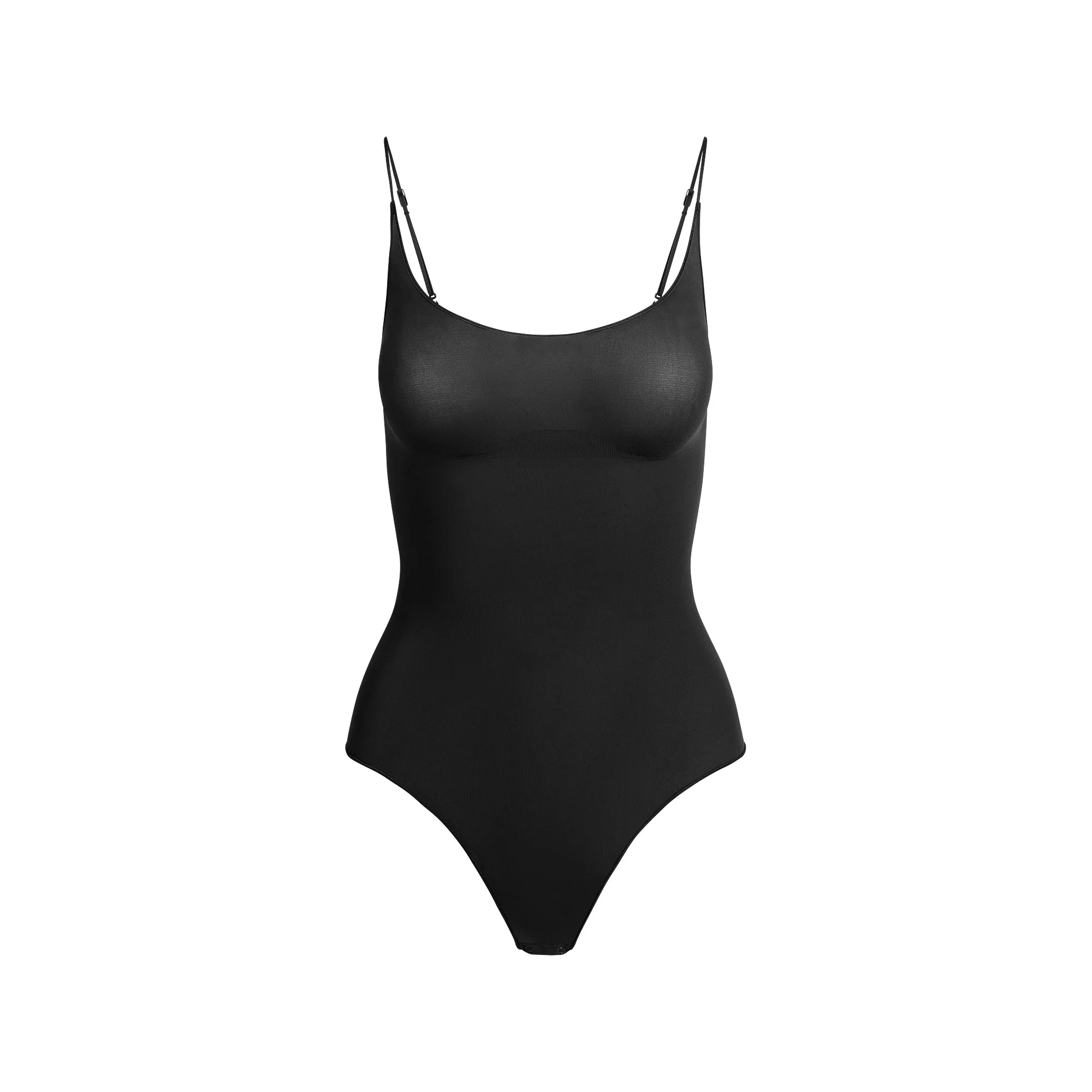 SHEER SEAMLESS THONG BODYSUIT | ONYX