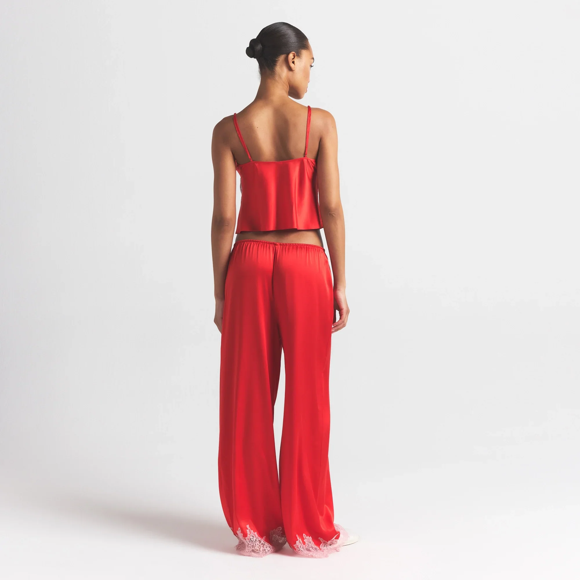 SILK LACE CAMI | RUBY CONTRAST - Image 7