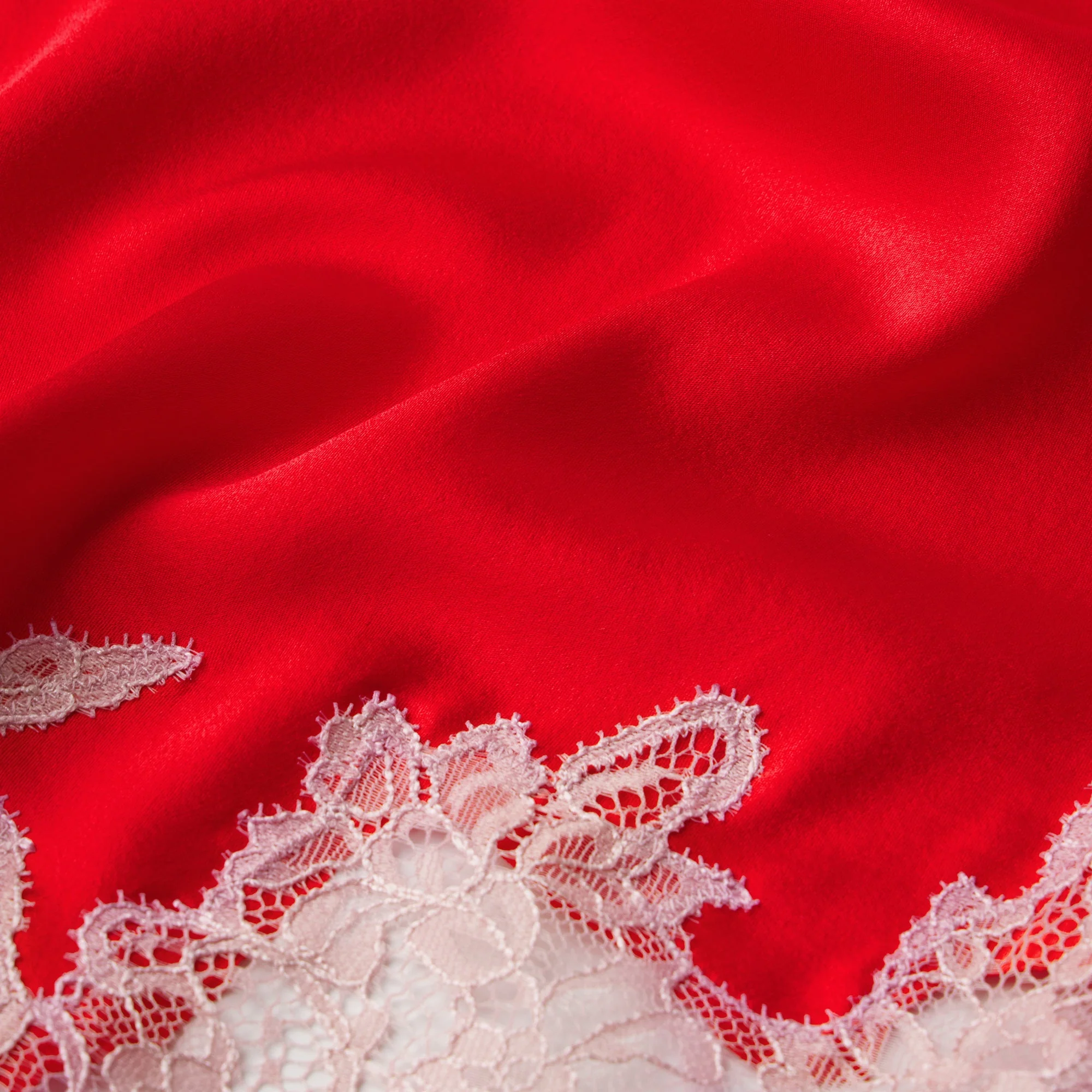 SILK LACE GARTER CAMI AND SHORT SET | RUBY CONTRAST - Image 8