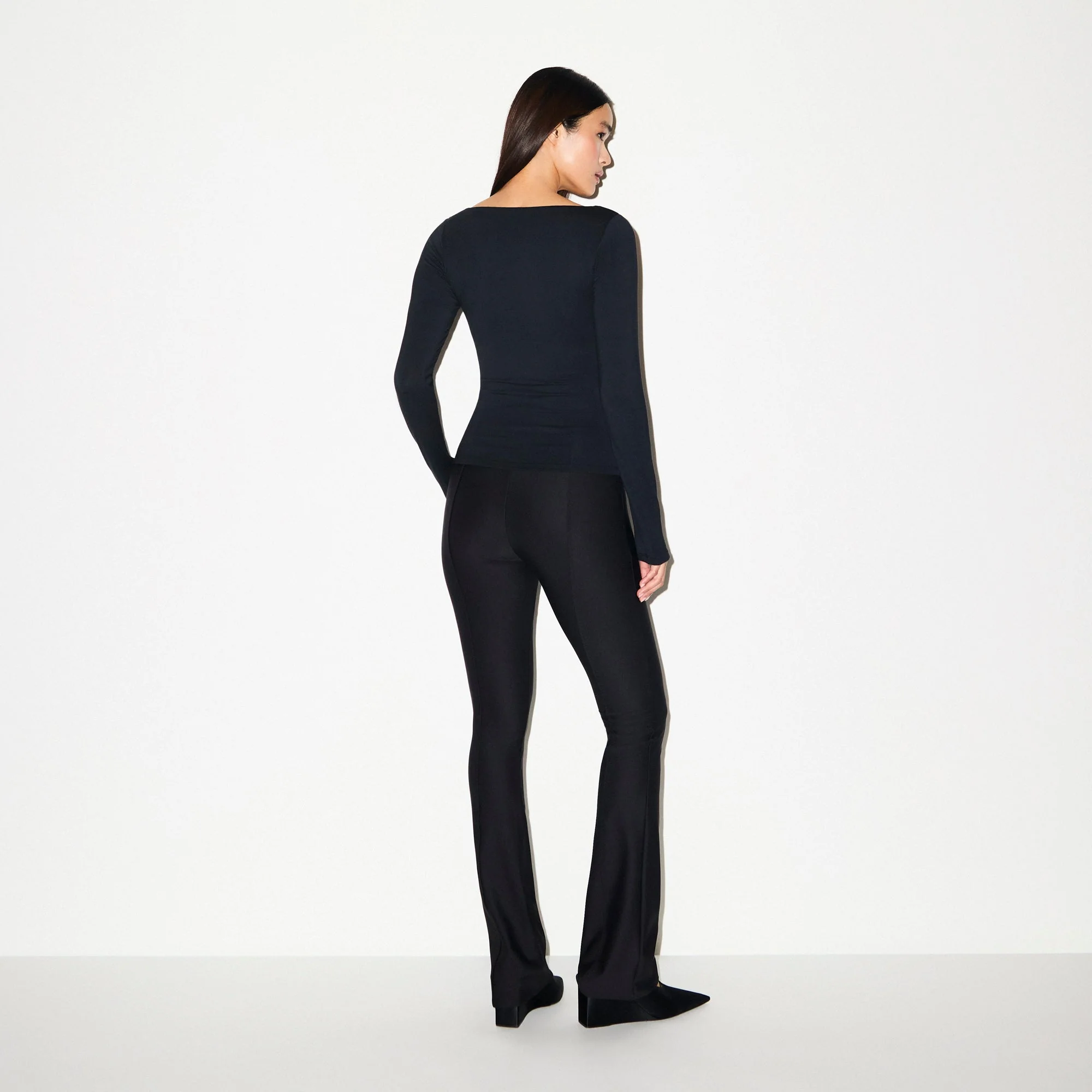 SKIMS BODY HIGH-WAISTED FLARE PANT | ONYX - Image 5