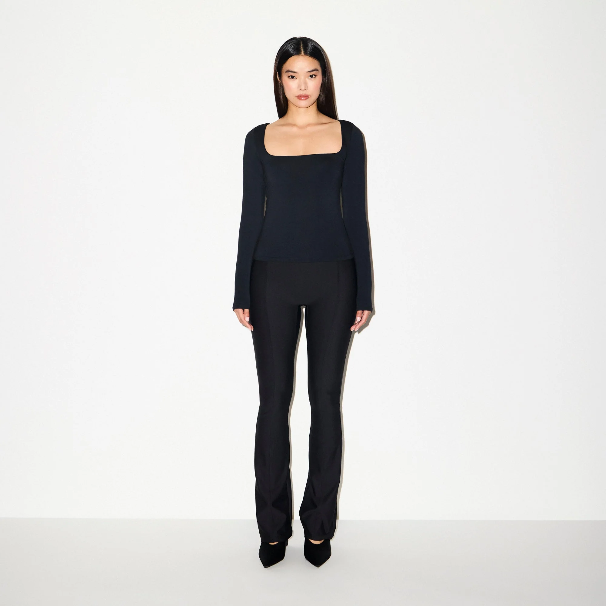 SKIMS BODY HIGH-WAISTED FLARE PANT | ONYX - Image 7