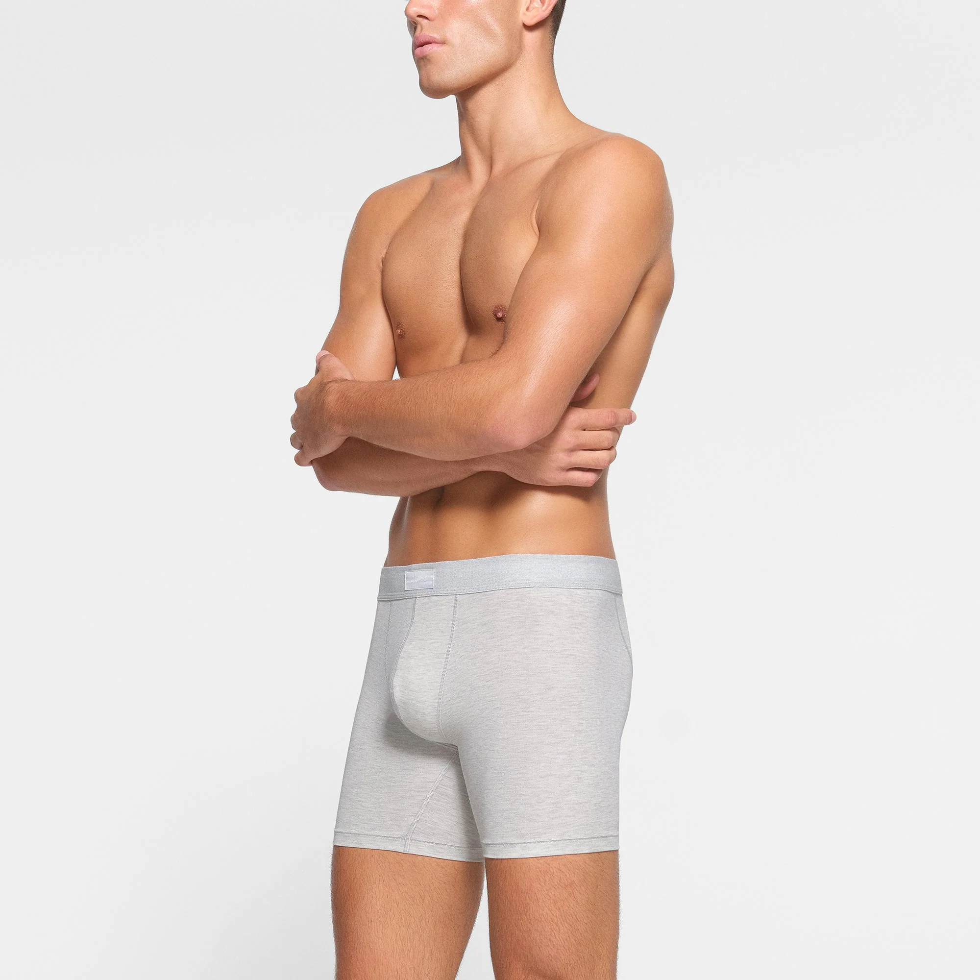 SKIMS COTTON MENS 5" BOXER BRIEF 3-PACK | HEATHER MULTI - Image 3
