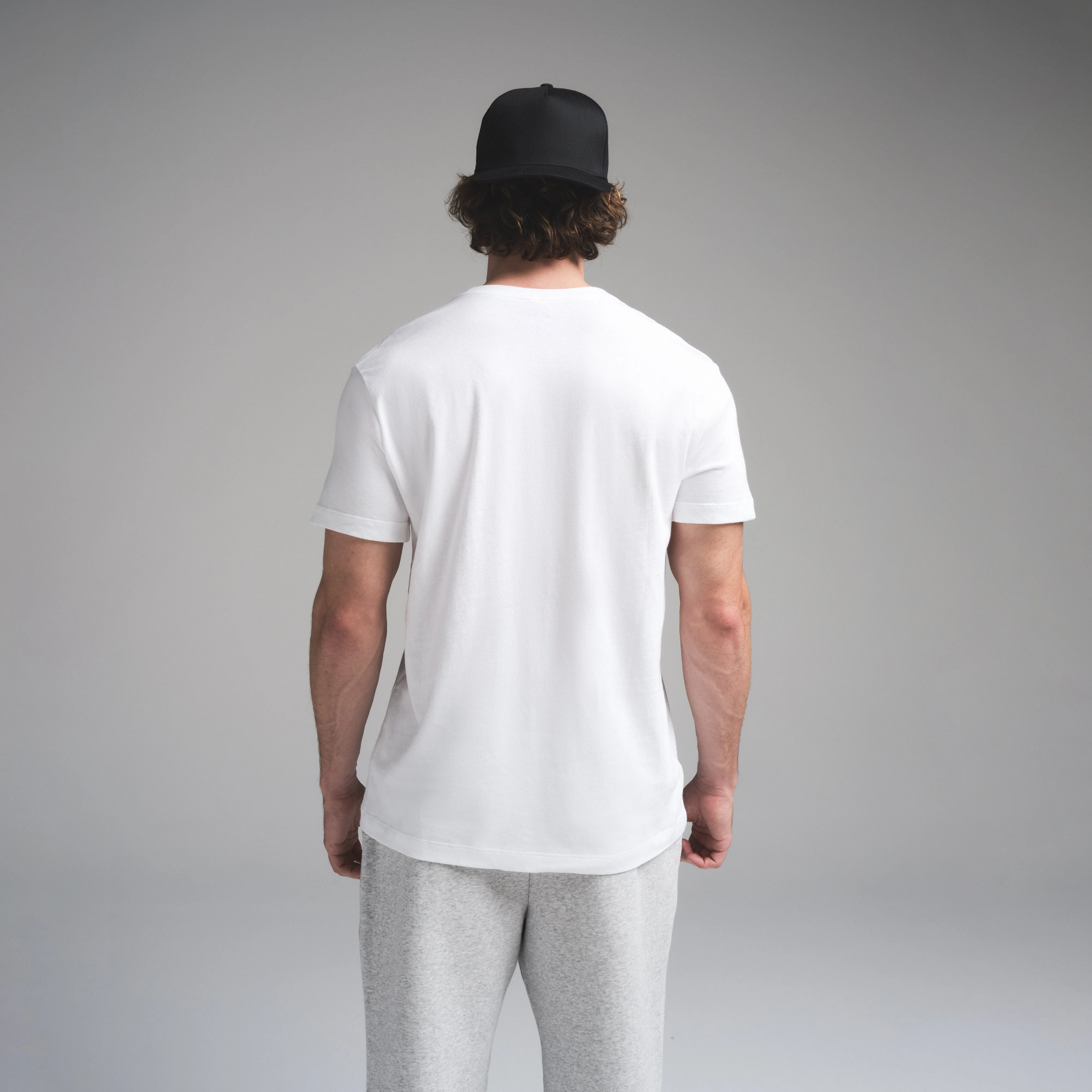 SKIMS COTTON MENS CLASSIC T-SHIRT | CHALK - Image 5