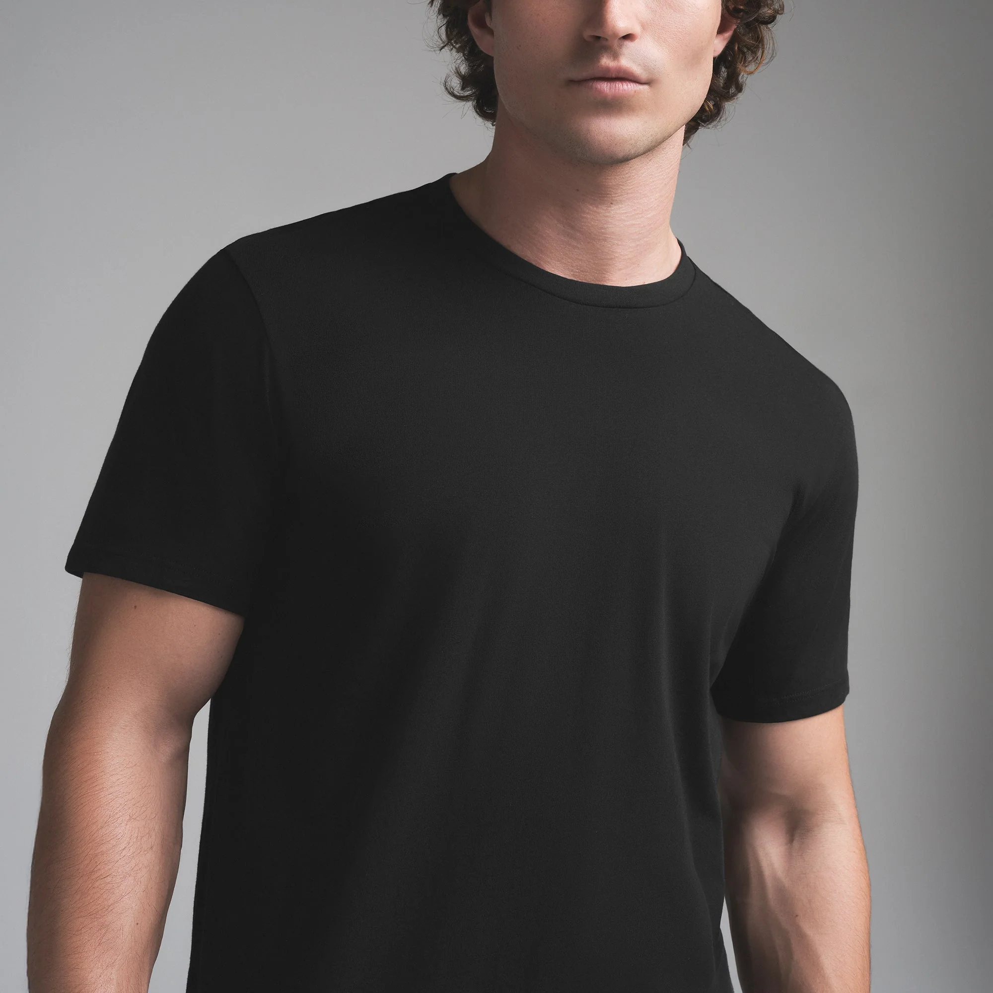 SKIMS COTTON MENS CLASSIC T-SHIRT | ONYX - Image 3