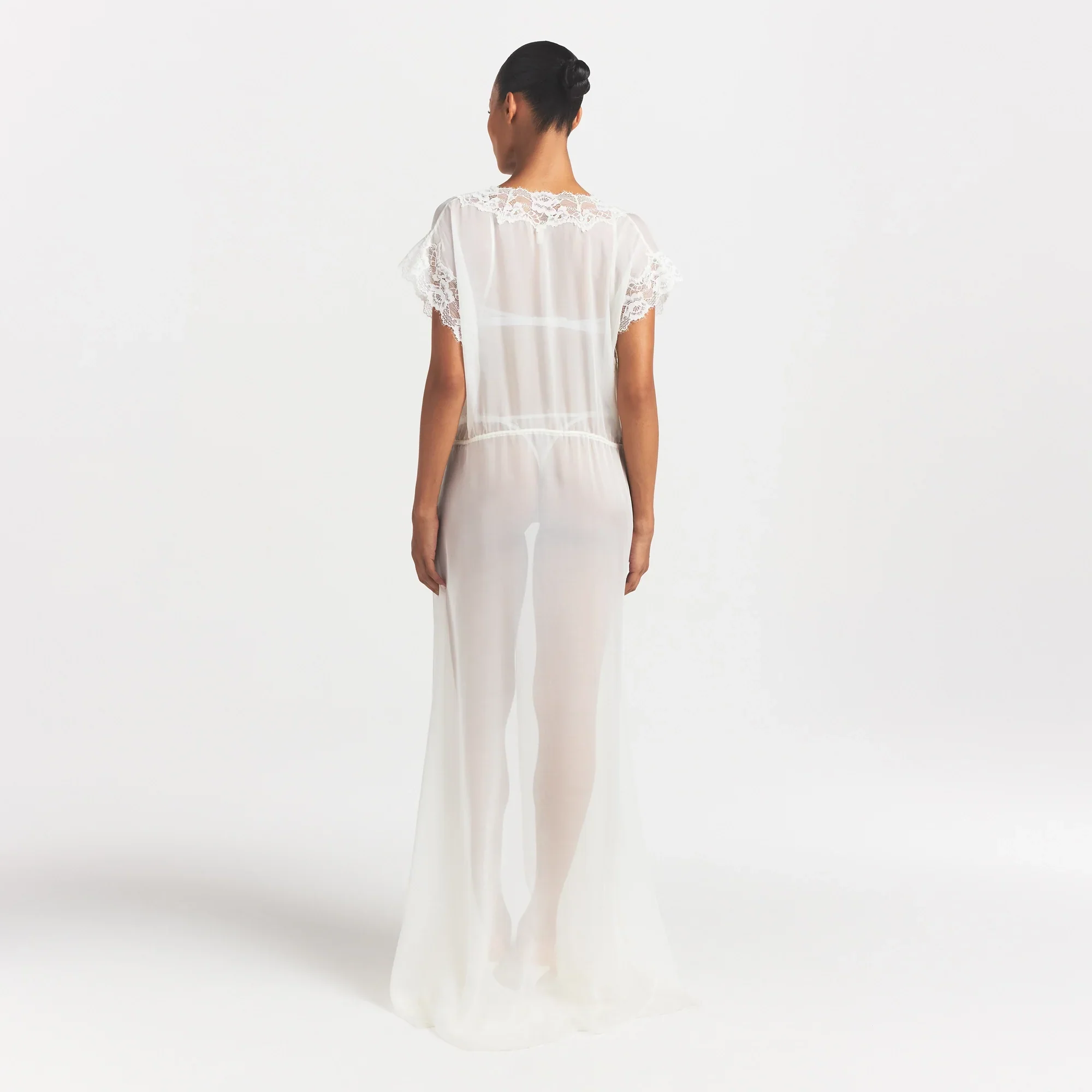SKIMS ROMANCE LONG ROBE | IVORY - Image 5