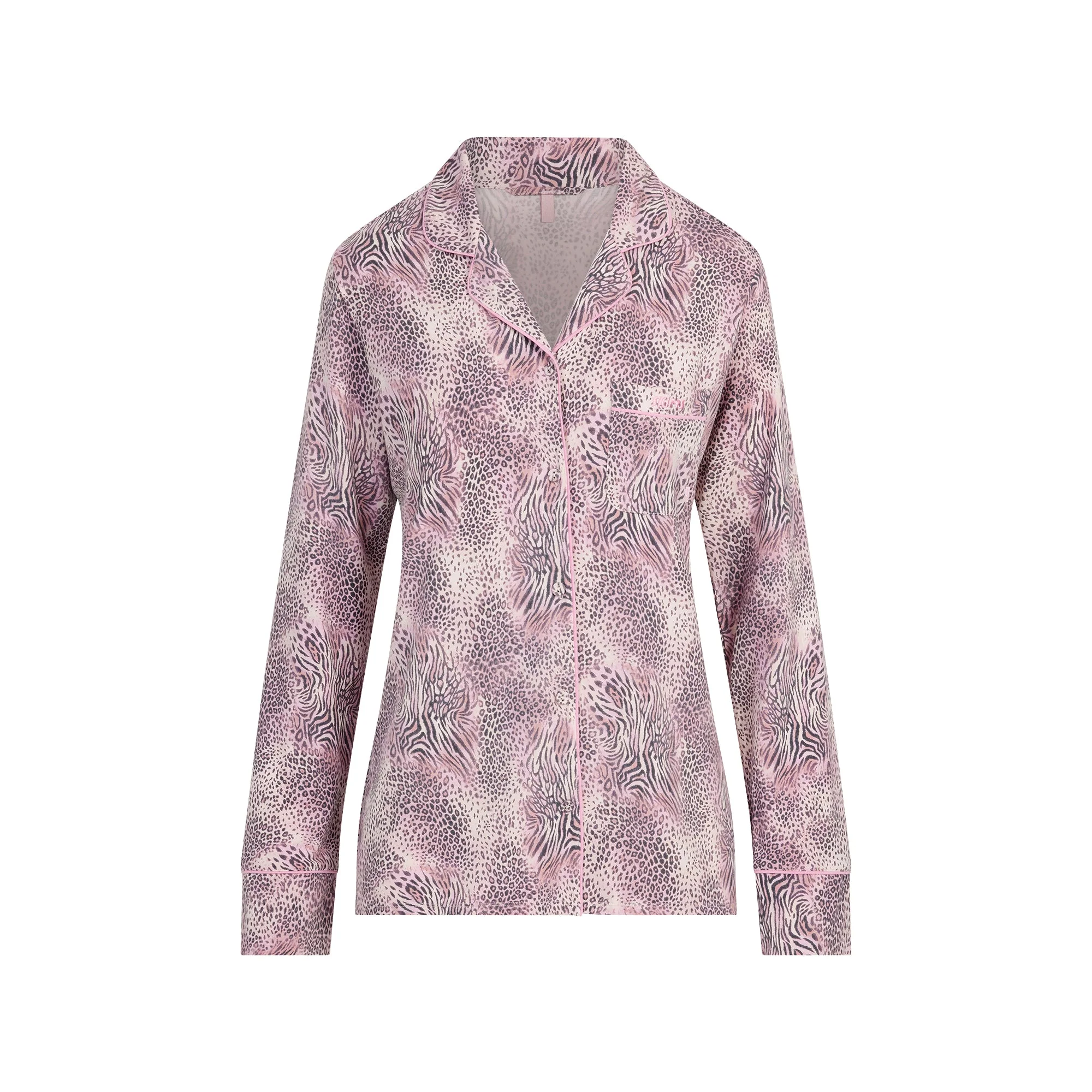 SKIMS SLEEP LONG SLEEVE BUTTON UP SET | BLOOM MINI MULTI ANIMAL - Image 8