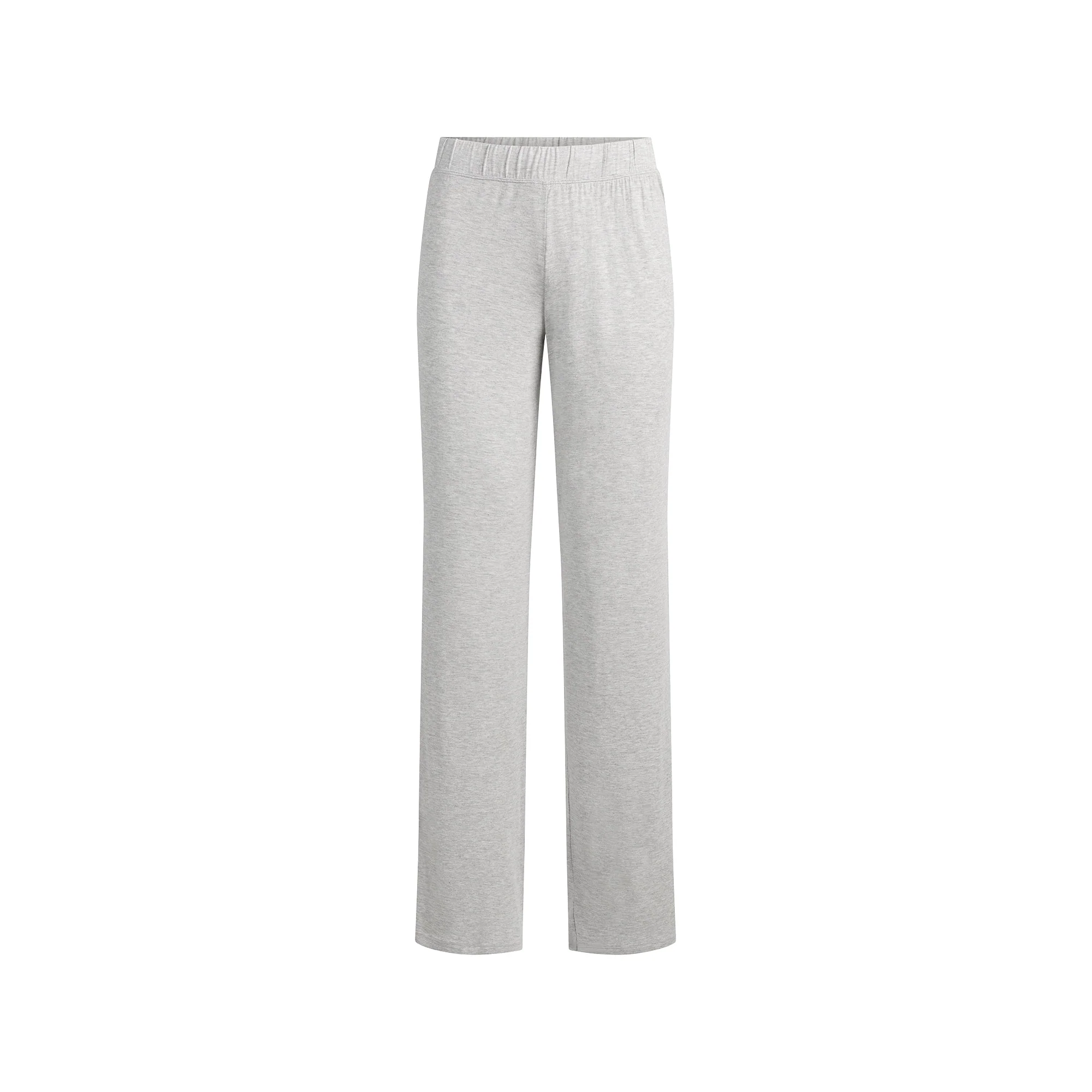 SKIMS SLEEP LONG SLEEVE BUTTON UP SET | LIGHT HEATHER GREY - Image 7