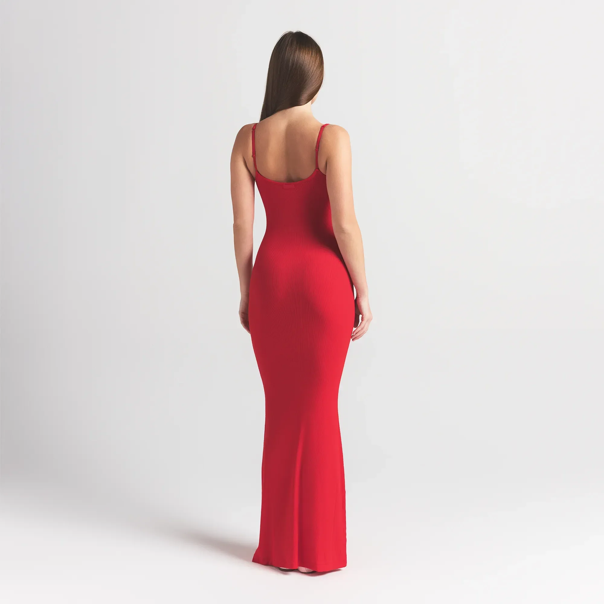 SOFT LOUNGE LONG SLIP DRESS | CHERRY - Image 5