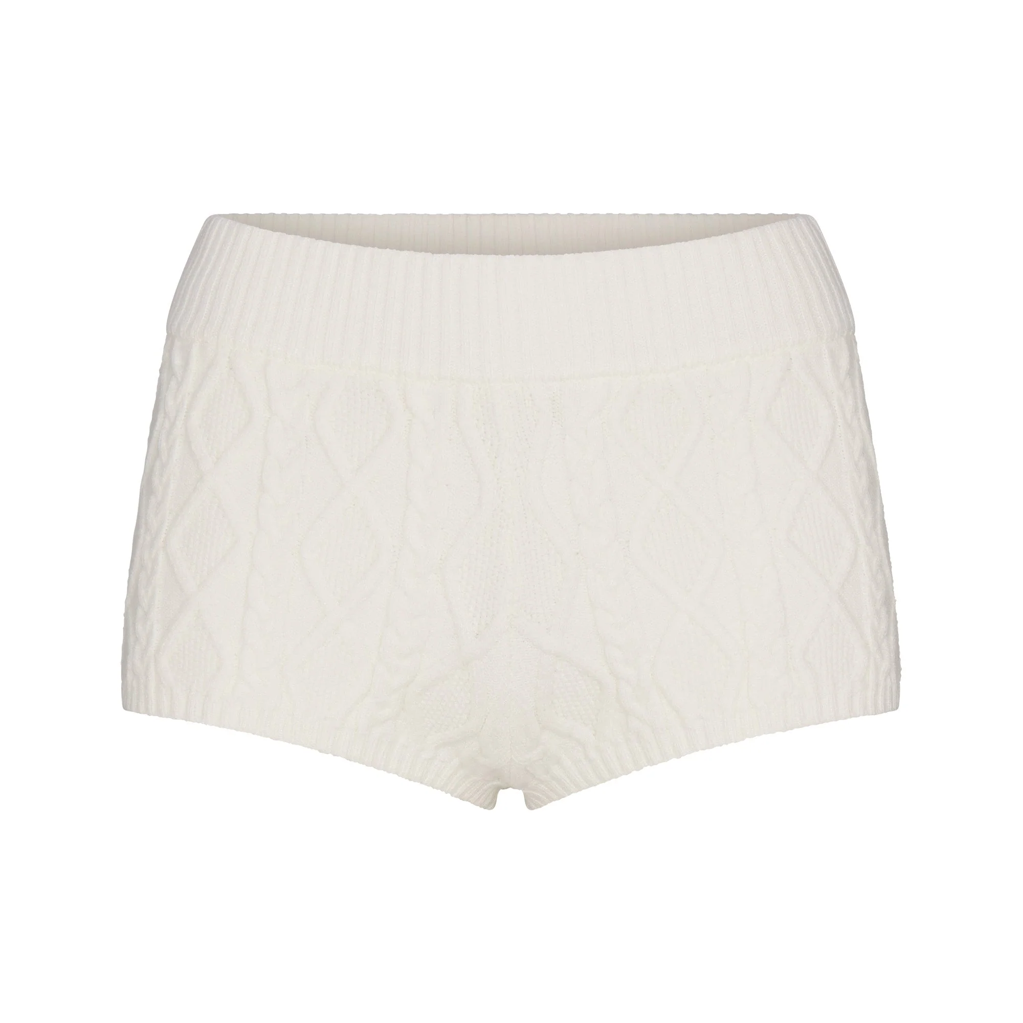 SWEATER KNITS CABLE KNIT SHORT | IVORY