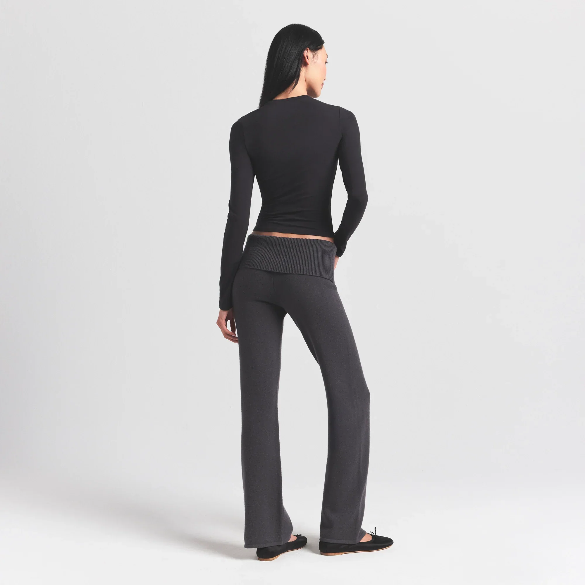 SWEATER KNITS FOLDOVER PANT | ASH - Image 5
