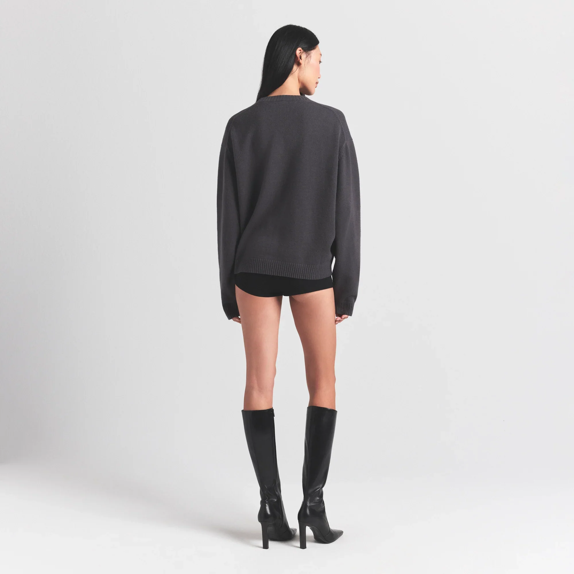 SWEATER KNITS PULLOVER V NECK | ASH - Image 3