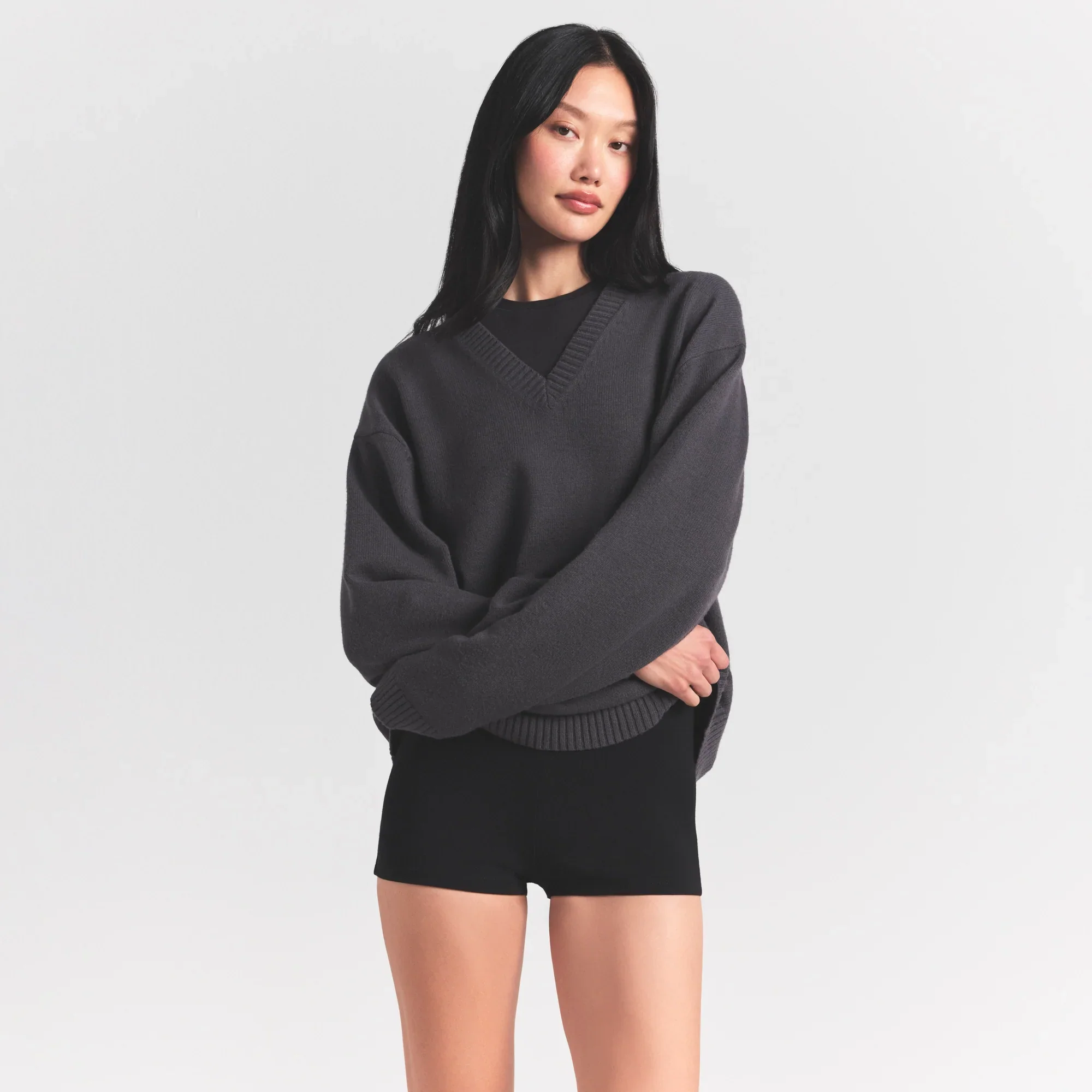 SWEATER KNITS PULLOVER V NECK | ASH - Image 4