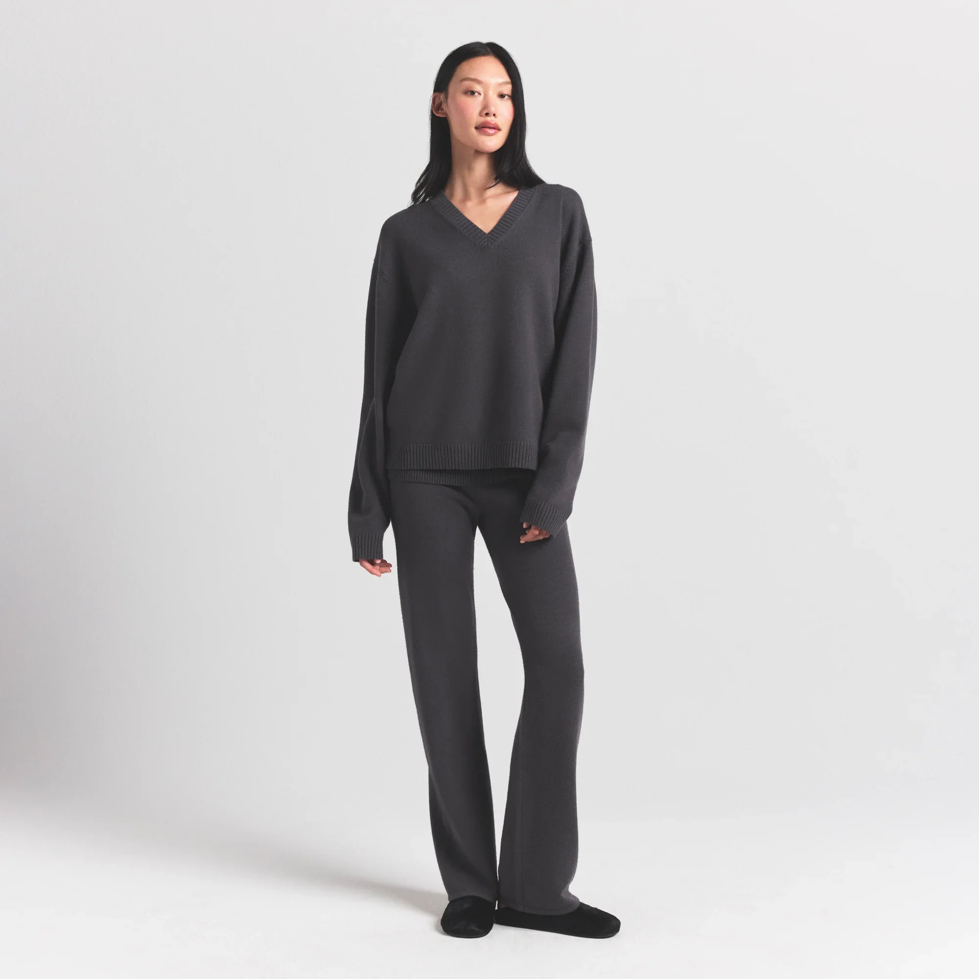 SWEATER KNITS PULLOVER V NECK | ASH - Image 6