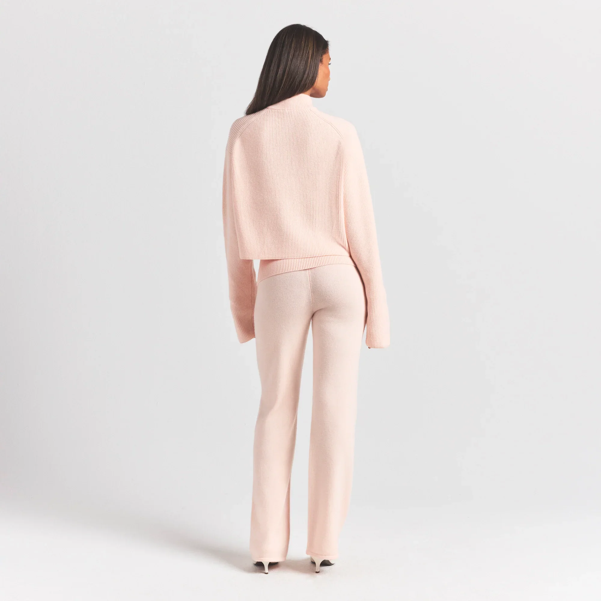 SWEATER KNITS RIBBED MOCK NECK ZIP UP | PRIMROSE - Image 5