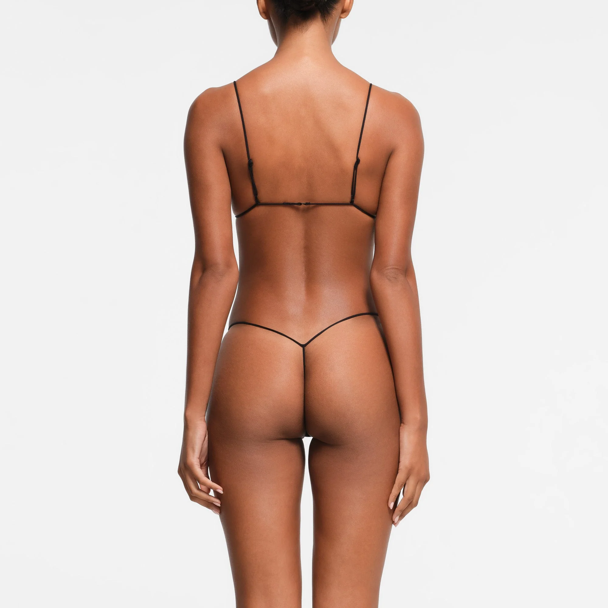 ULTRA FINE LACE MICRO TRIANGLE BRALETTE | ONYX - Image 4