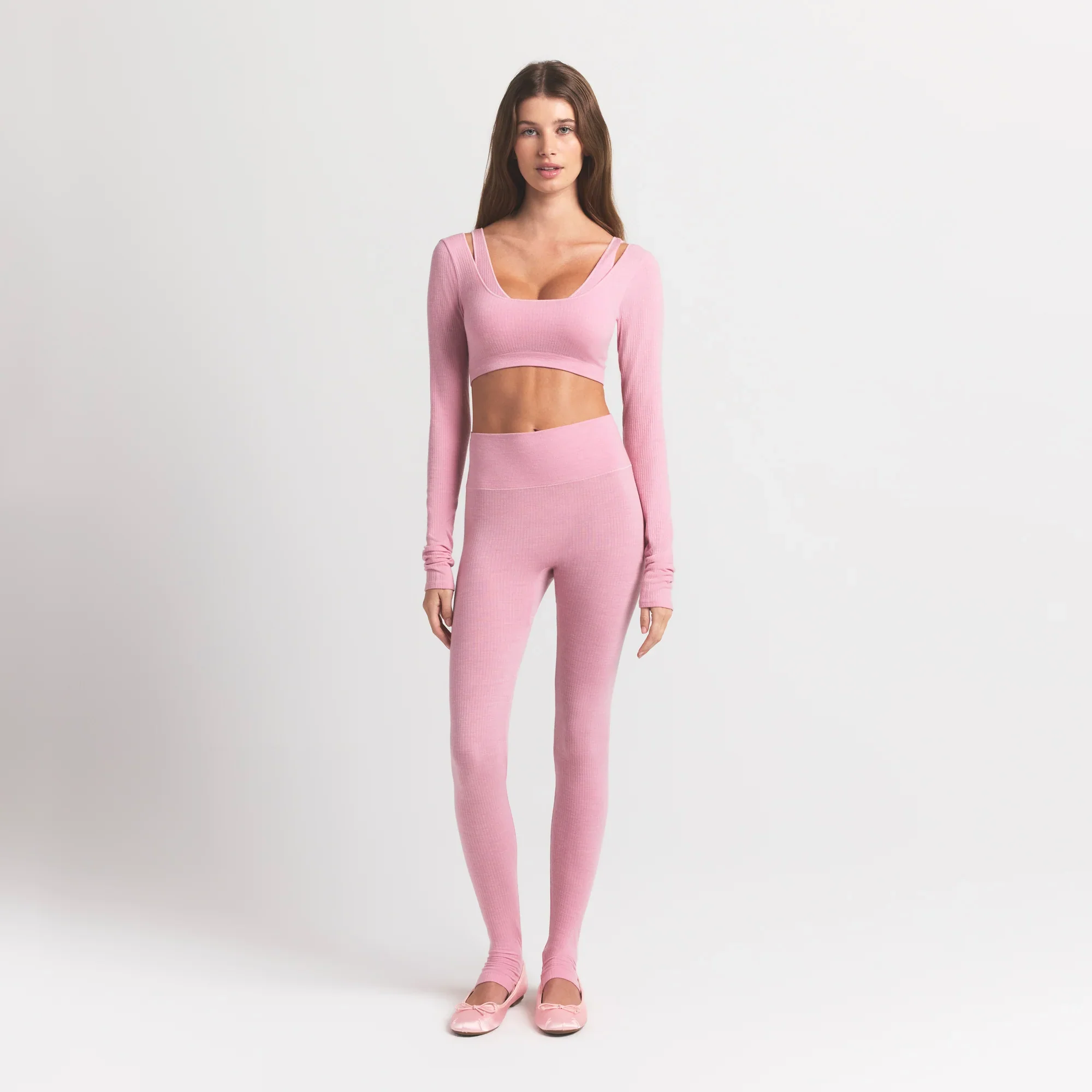 WOOL RIB HIGH-WAISTED LEGGING | HALITE - Image 2