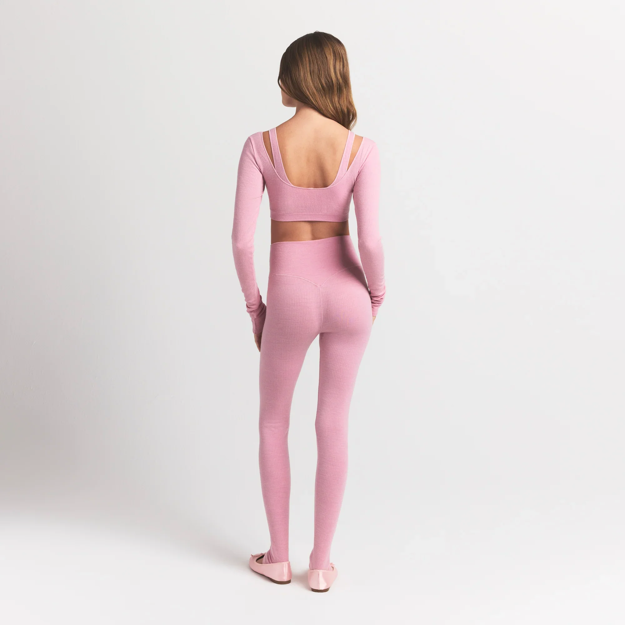 WOOL RIB HIGH-WAISTED LEGGING | HALITE - Image 5