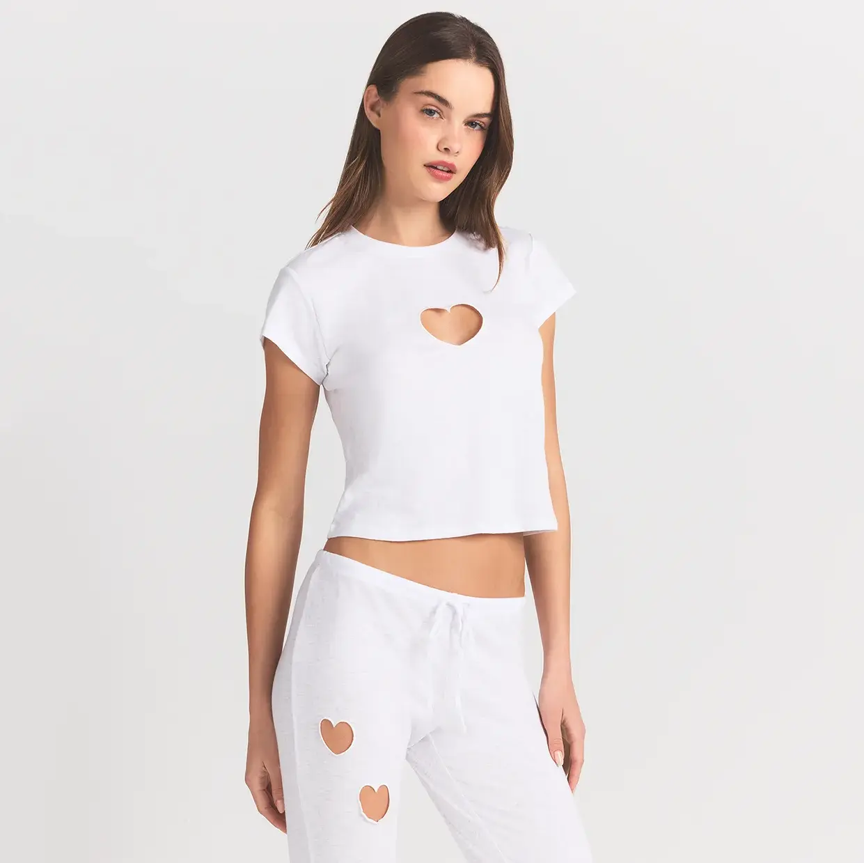 WORN IN JERSEY HEART BABY TEE | SNOW - Image 4